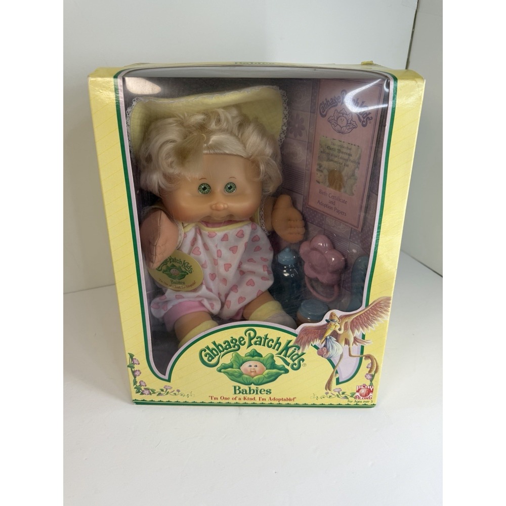 Cabbage Patch Kids‎ Babies Carli Theresa Blonde Green Eyes BOX DAMAGE